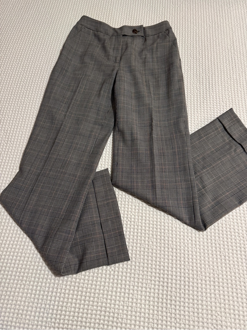 Jones New York Collection Women’s Dress Pants in Gray/Brown Plaid